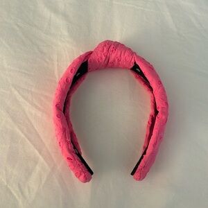 Lele Sadoughi x Lily Pulitzer pink eyelet headband